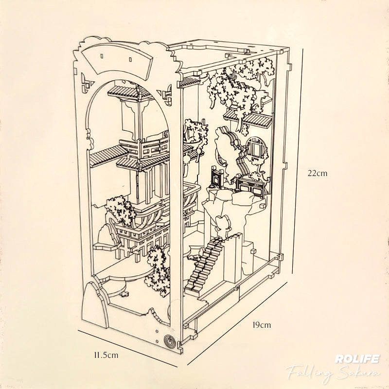 Falling Sakura - Book Nook from Rolife