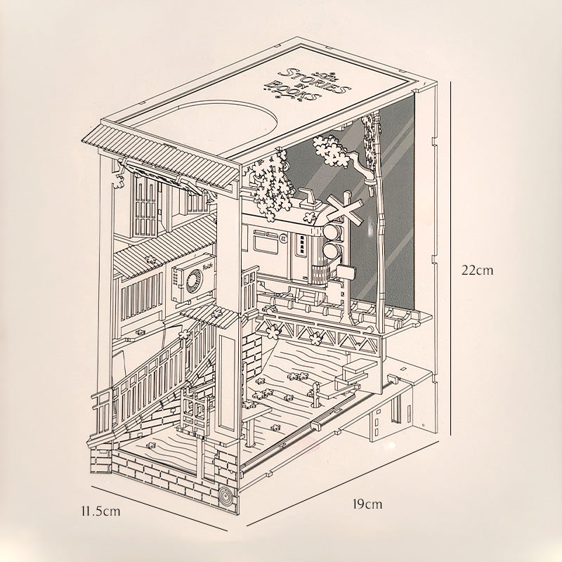 Sakura Tram - Book Nook from Rolife