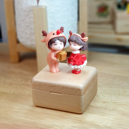 Set / Christmas Music Box - Dear Deer