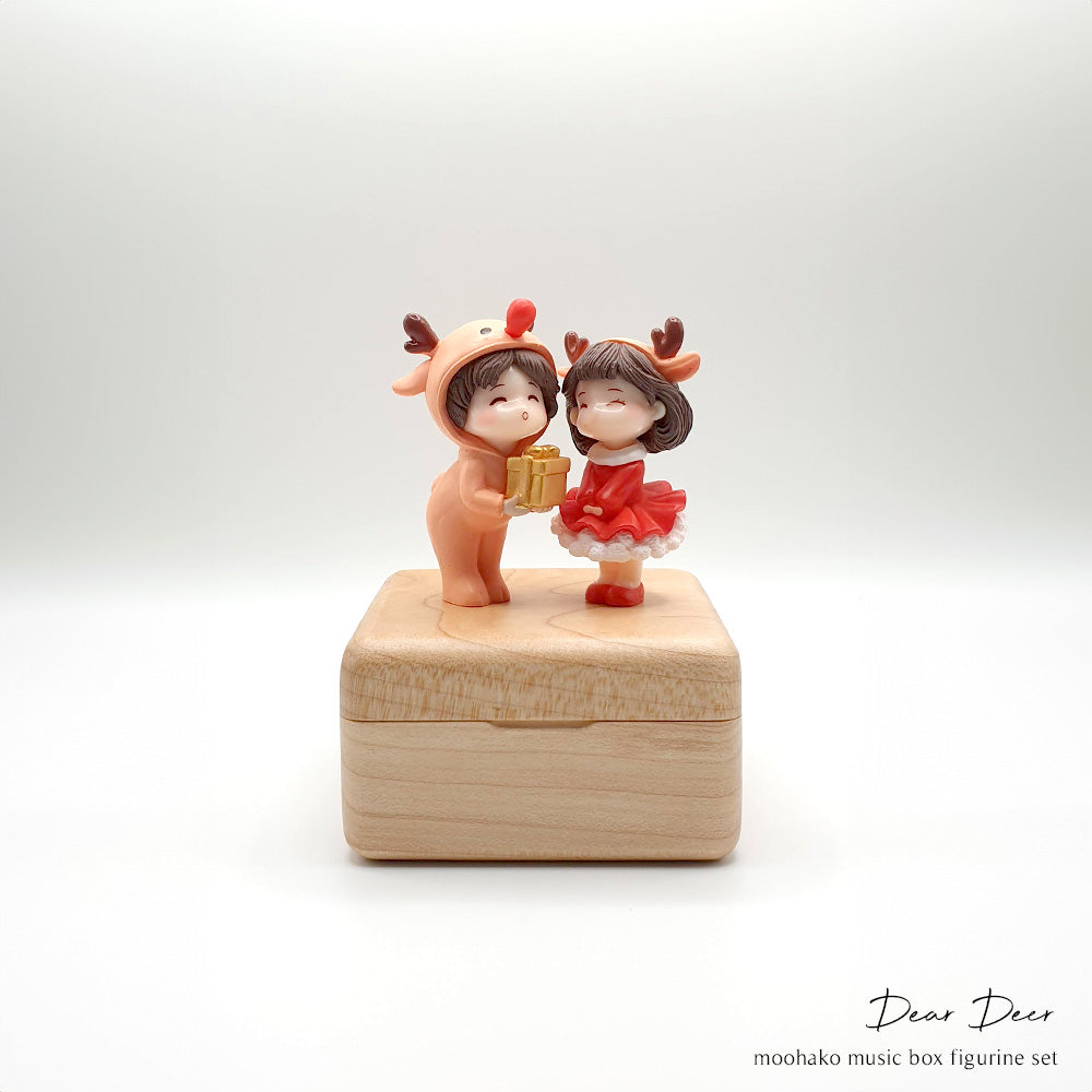 Set / Christmas Music Box - Dear Deer