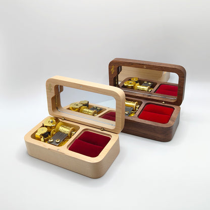 Wooden Music Ring Box