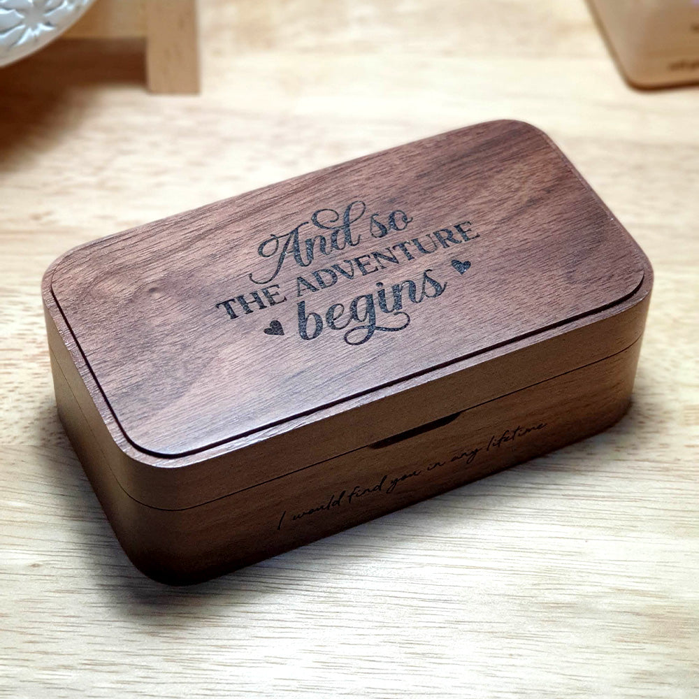 Wooden Music Ring Box