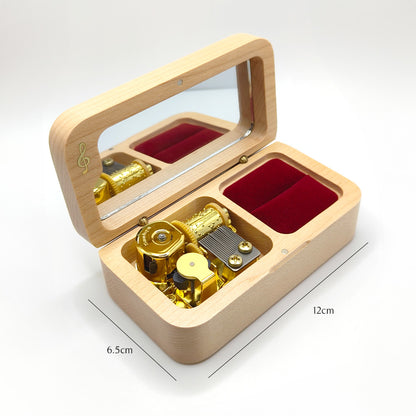 Wooden Music Ring Box